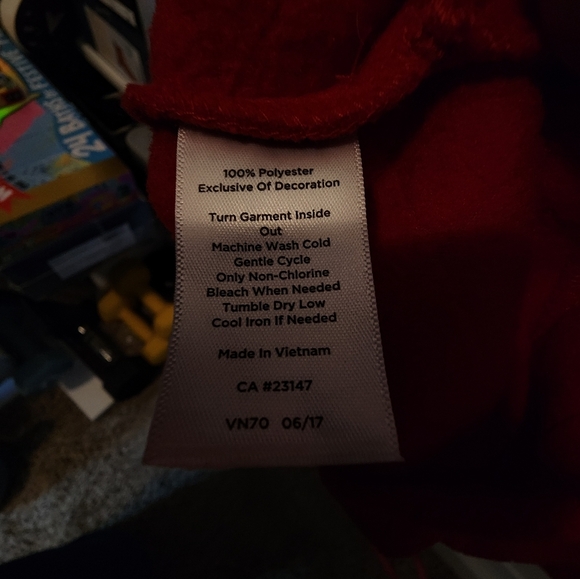 Talbots Red Fleece Jacket, Nylon Trim, Front Snap Pockets, Front Zip Sz 3XP - Picture 5 of 6